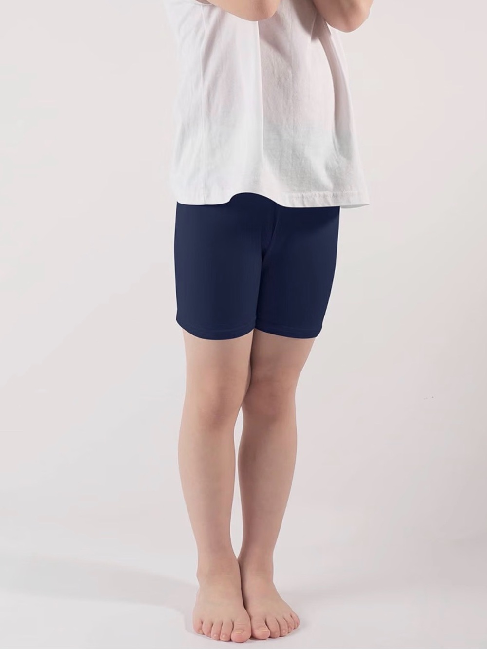 NWT Set of 3 Navy Bike Shorts - Comfortable Everyday Stretch - 11-12Y